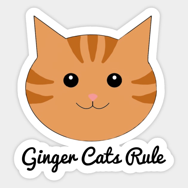 Ginger cats rule Sticker by KaisPrints